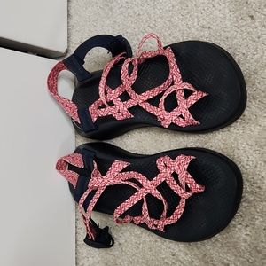 Pink Jacquard Chaco Sandals